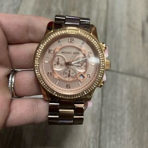 Michael Kors Rose Gold and crystal watch